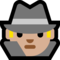 Detective - Medium Light emoji on Microsoft